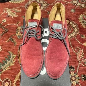 Ugg Collection Lucio Light Red Nubuck Chukka Boots Shoes Sz 9